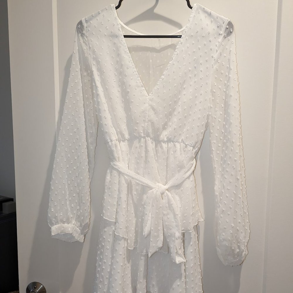 White Chiffon Dress
